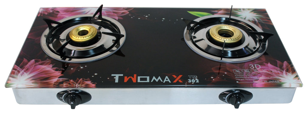 3-D Glass Stove Top Double Burner (3 designs) - For Pickup ONLY (Excluding Wholesale Orders) - Cookware