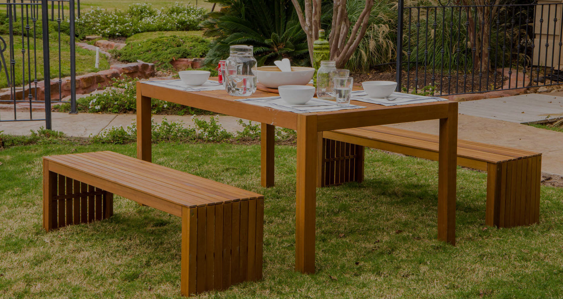 Sequoia Slatted Picnic Set