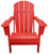 All-Weather Folding Adirondack Chair - Red - Adirondack Chair