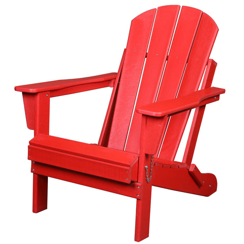 All-Weather Folding Adirondack Chair - Red - Adirondack Chair
