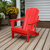 All-Weather Folding Adirondack Chair - Red - Adirondack Chair