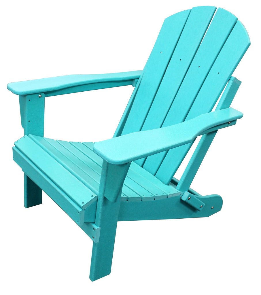 All-Weather Folding Adirondack Chair - Turquoise - Adirondack Chair