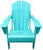 All-Weather Folding Adirondack Chair - Turquoise - Adirondack Chair