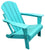 All-Weather Folding Adirondack Chair - Turquoise - Adirondack Chair