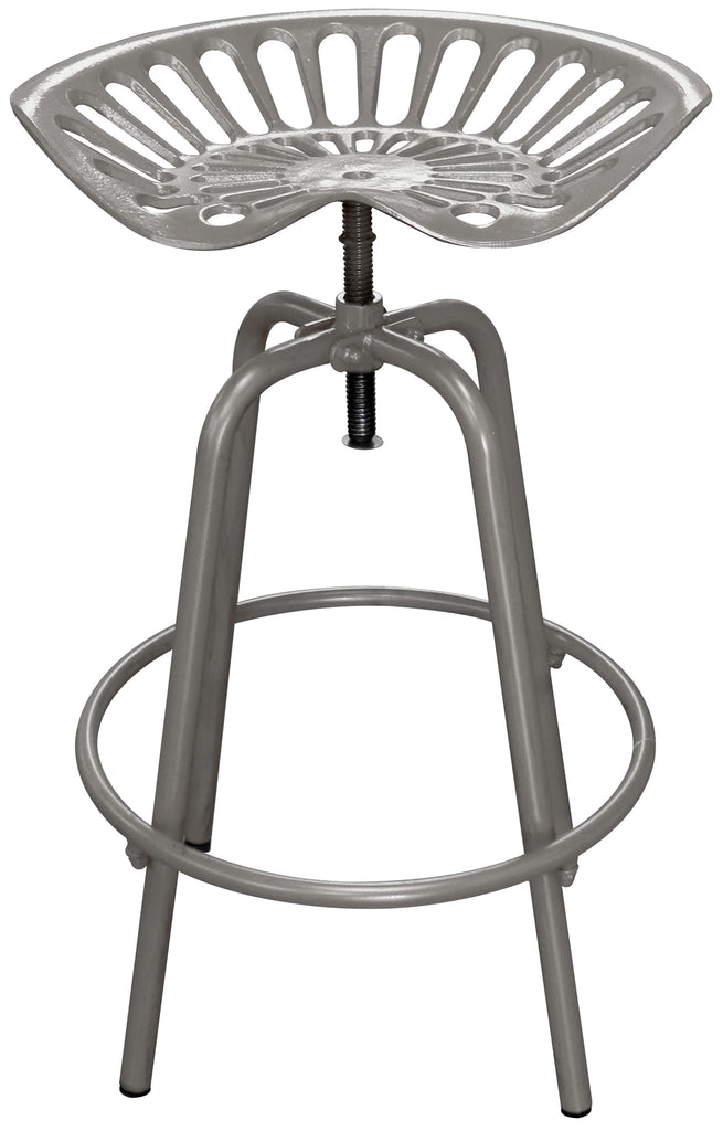 Tractor Seat Swivel Stool - Metallic - Stool