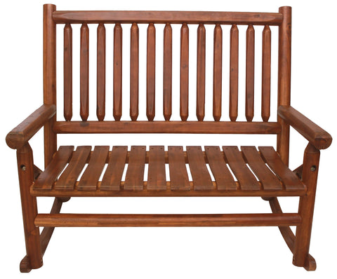Amber-Log Double Porch Rocker - Porch Rocker