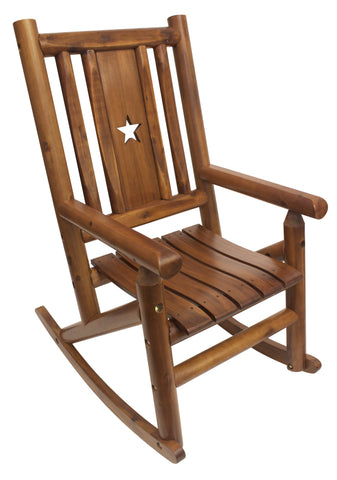 Amber-Log Star Porch Rocker - Porch Rocker