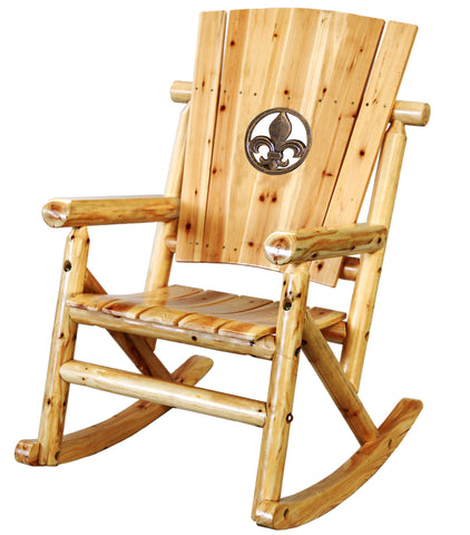 Aspen Fleur-de-lis Medallion Rocker - Rocker