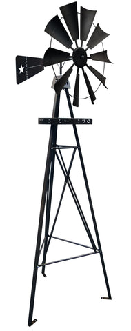 Black Texas Flag Windmill - Windmill