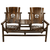 Char-Log FDL Medallion Double Chair with Tray - For Pickup ONLY (Excluding Wholesale Orders) - Double Chair