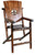 Char-Log Fleur-de-lis Bar Arm Chair - Arm Chair