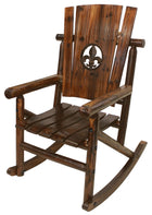 Char-Log Fleur-de-lis Medallion Rocker - Rocker