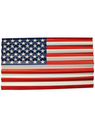 Corrugated Metal United States Flag - Decor