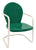 Dark Green Retro Metal Chair - Chair