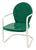 Dark Green Retro Metal Chair - Chair