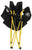 Fleur-de-lis Black Folding Lawn Chair - Lawn Chair