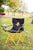 Fleur-de-lis Black Folding Lawn Chair - Lawn Chair