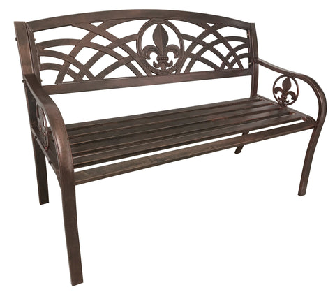 Fleur-de-lis Metal Bench - Metal Bench
