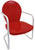 Red Retro Metal Chair - Chair