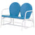 Retro Double Glider Azure & White - Glider
