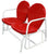 Retro Double Glider Red & White - Glider
