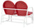 Retro Double Glider Red & White - Glider