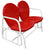 Retro Double Glider Red & White - Glider