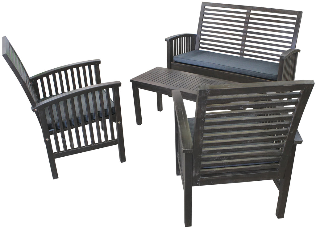 Sequoia 4-Piece Patio Set in Grey Wash - Pickup ONLY (Excluding Wholesale Orders) - Set