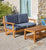 Sequoia Rustic Sofa Bench with Cushions - Bench