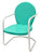Teal Retro Metal Chair - Chair