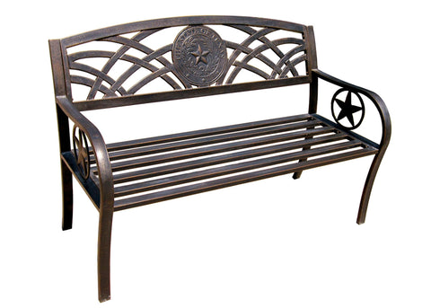 Texas State Seal Garden Bench - Garden Bench