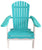 Turquoise and White Folding Adirondack Chair - Adirondack Chair