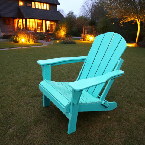 All-Weather Folding Adirondack Chair - Turquoise - Adirondack Chair