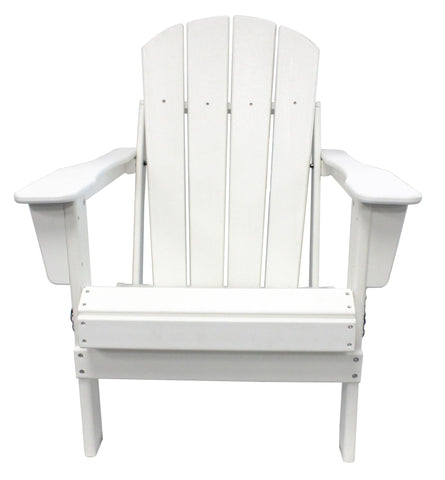 All-Weather Folding Adirondack Chair - White - Adirondack Chair
