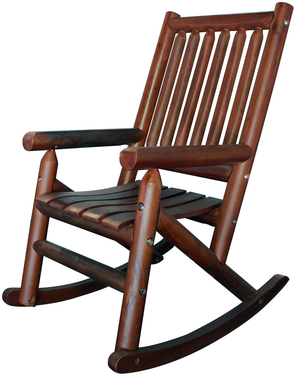 Cherry Amber-Log Porch Rocker – Leigh Country