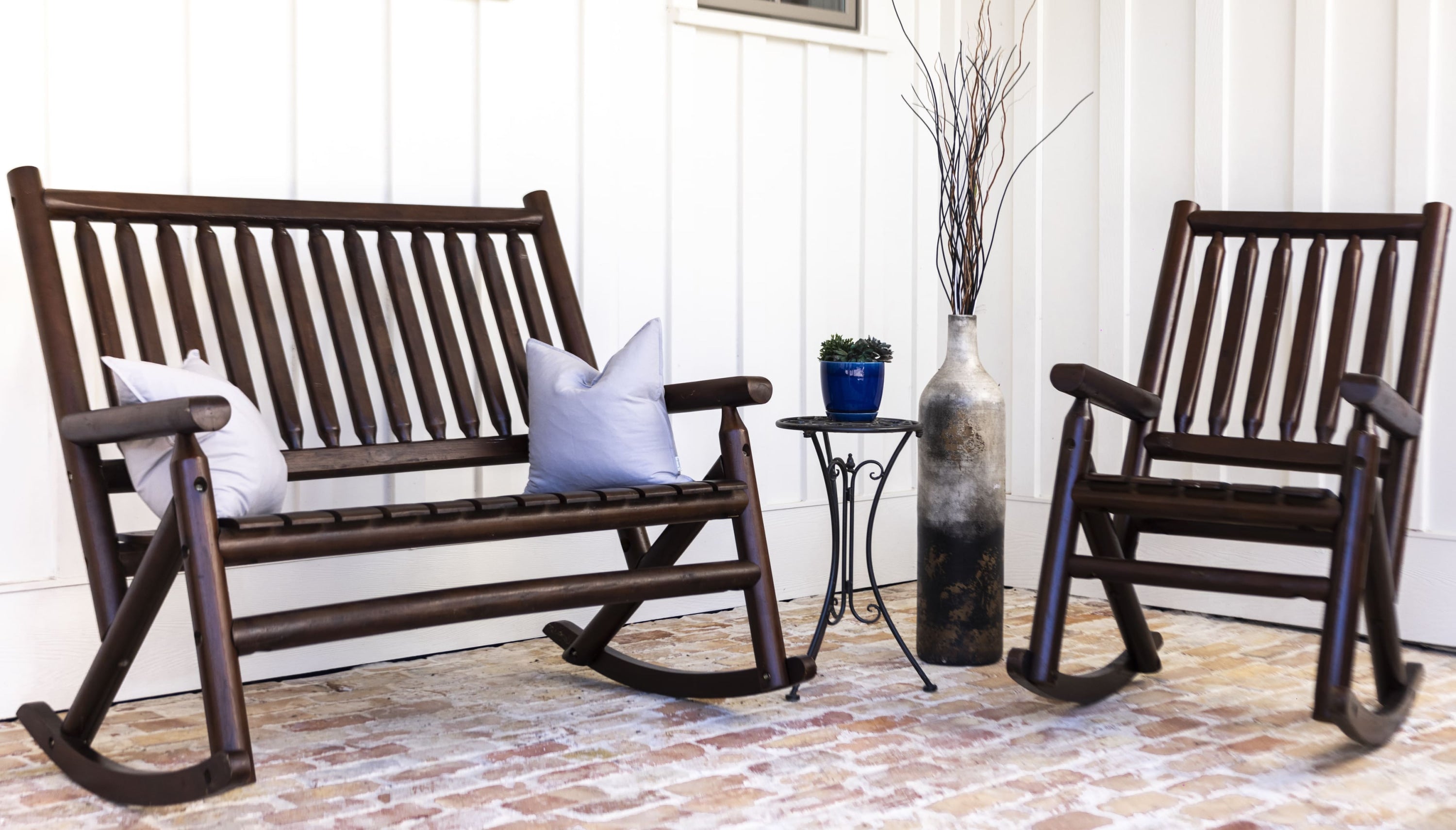 Cherry Amber-Log Porch Rocker – Leigh Country