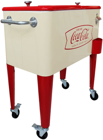 Coca-Cola® Cream & Red Fishtail 60 qt. Cooler - Cooler