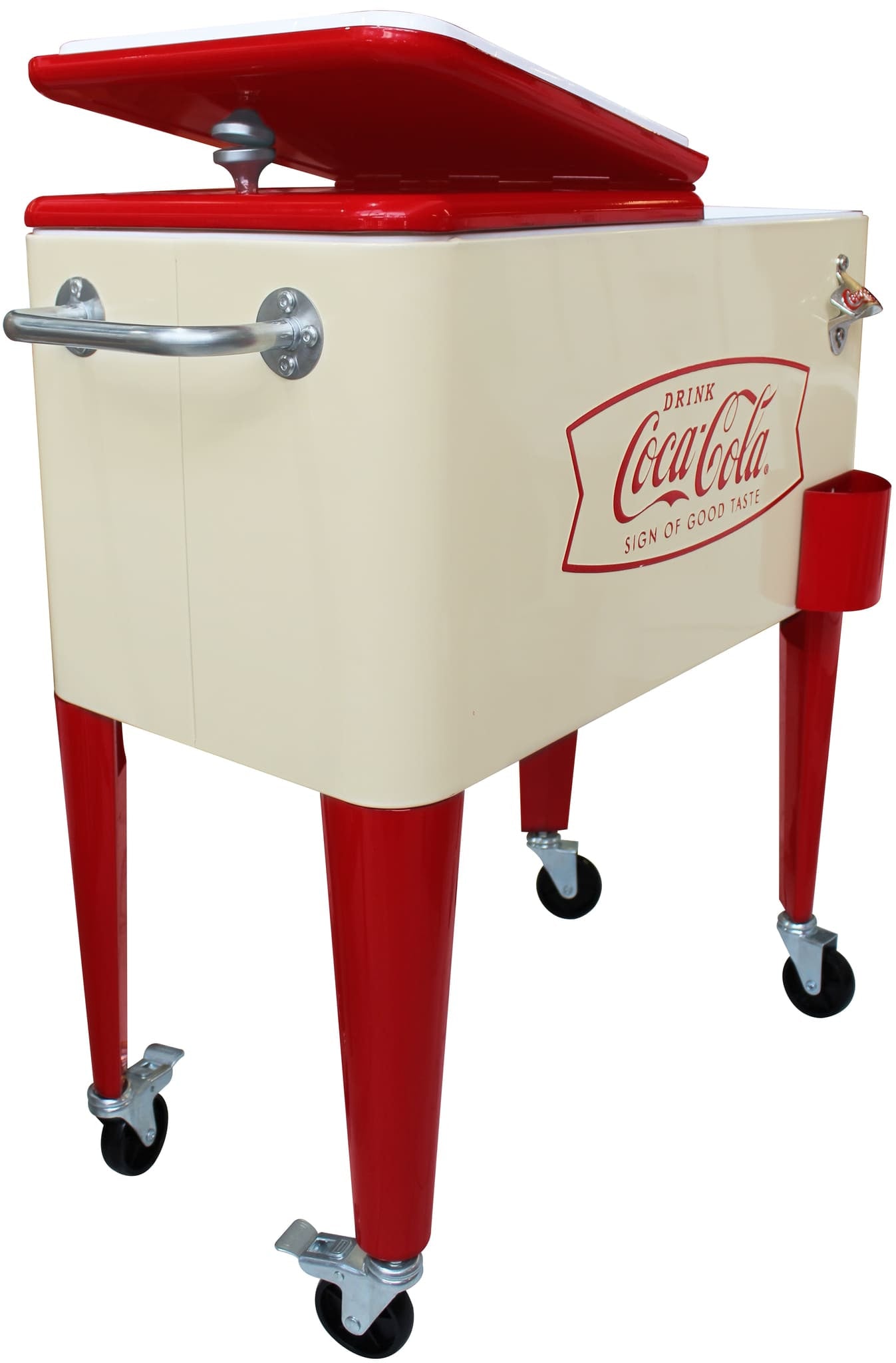 Coca Cola Cooler On Wheels Leigh Country CP 98104 Galvanized Coca