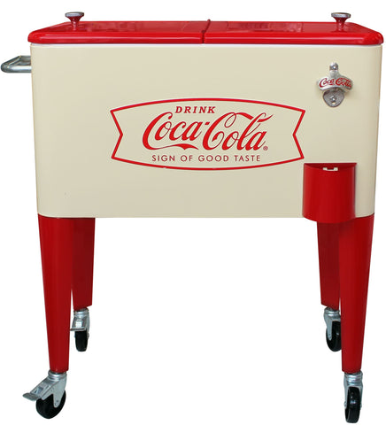 Coca-Cola® Cream & Red Fishtail 60 qt. Cooler - Cooler
