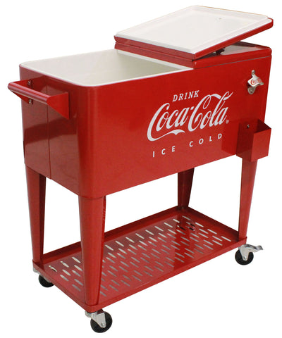 Coca-Cola® Embossed ICE COLD 80 qt. Cooler with Tray - Cooler