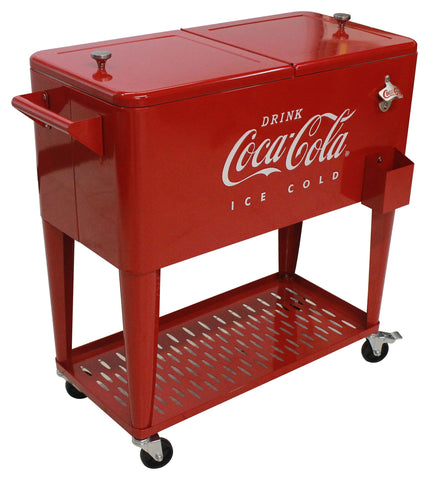 Coca-Cola® Embossed ICE COLD 80 qt. Cooler with Tray - Cooler