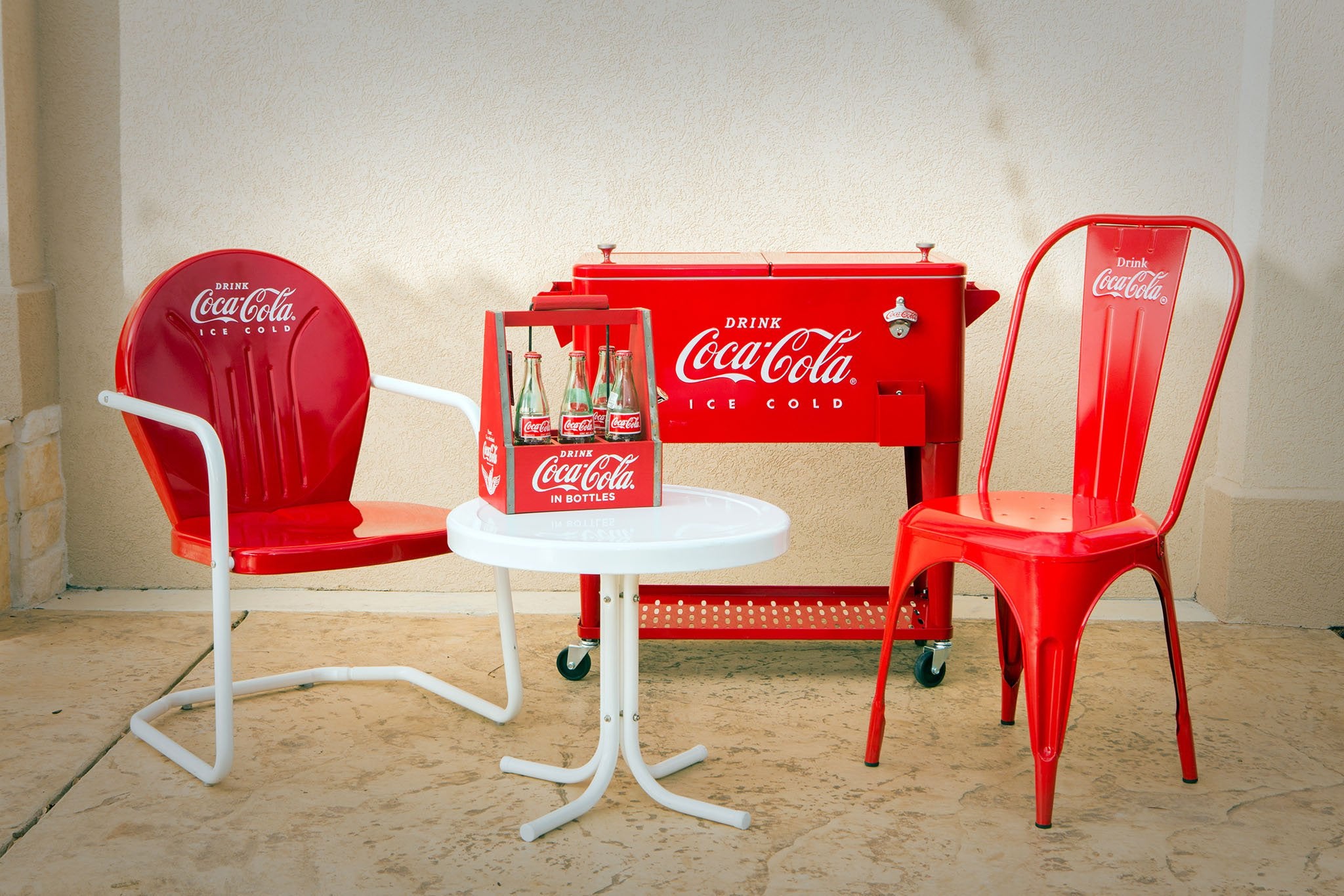 Cooler On Wheels Leigh Country 80QT Coca-Cola Retro Cooler