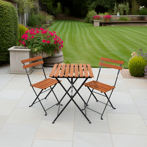 Sequoia Slatted Bistro Set - Bistro Set