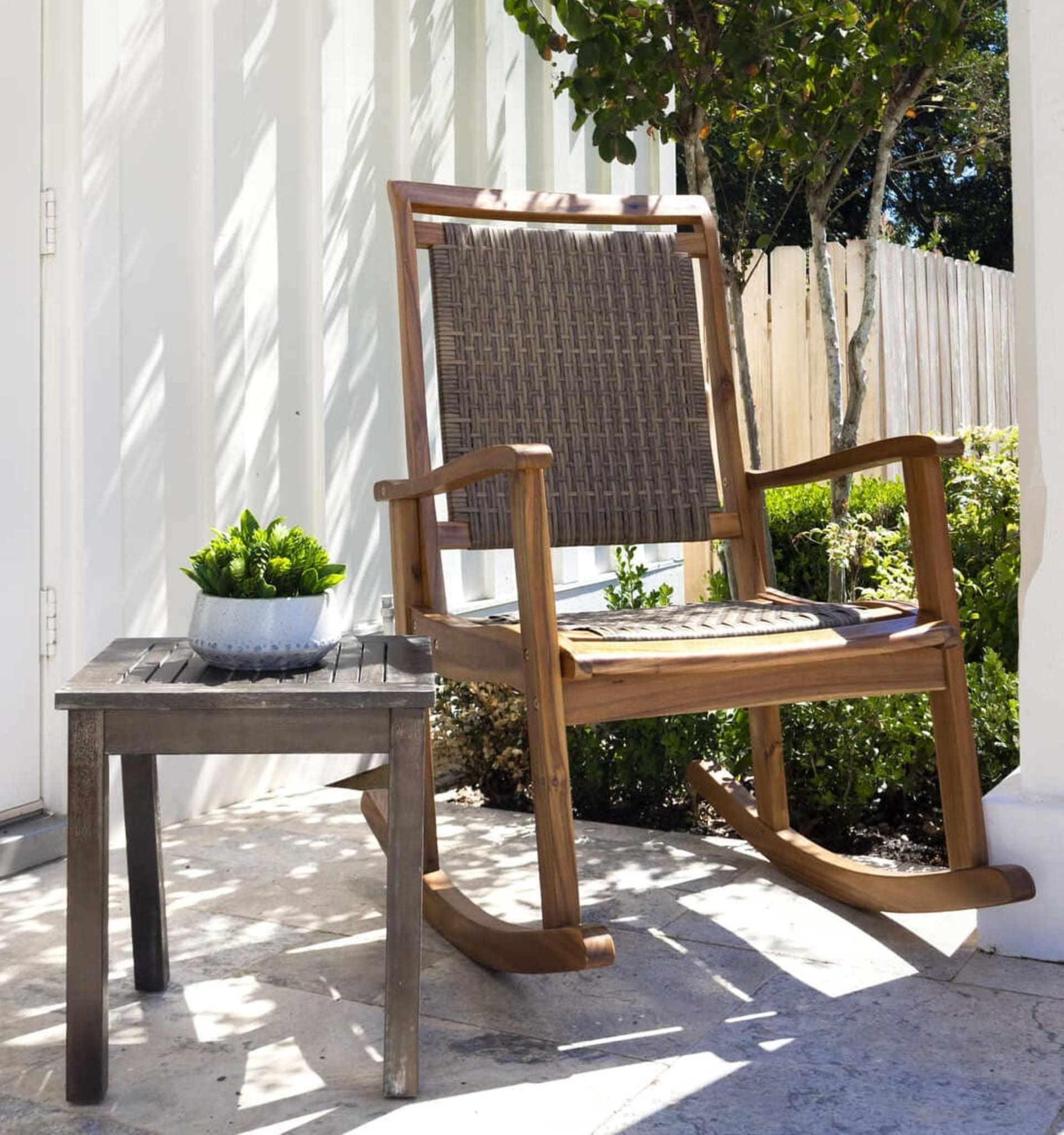 Sequoia Wicker Patio Rocker – Leigh Country