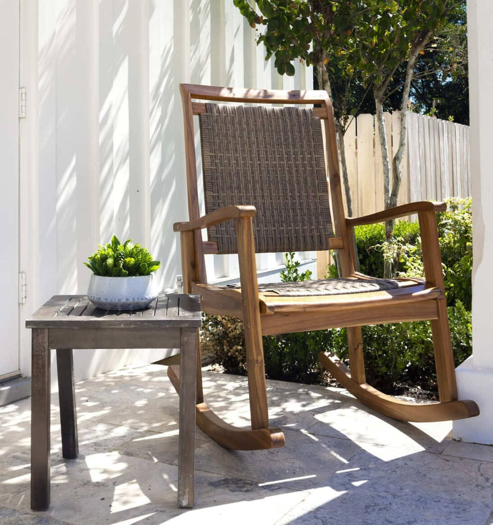 Sequoia Wicker Patio Rocker – LEIGH COUNTRY