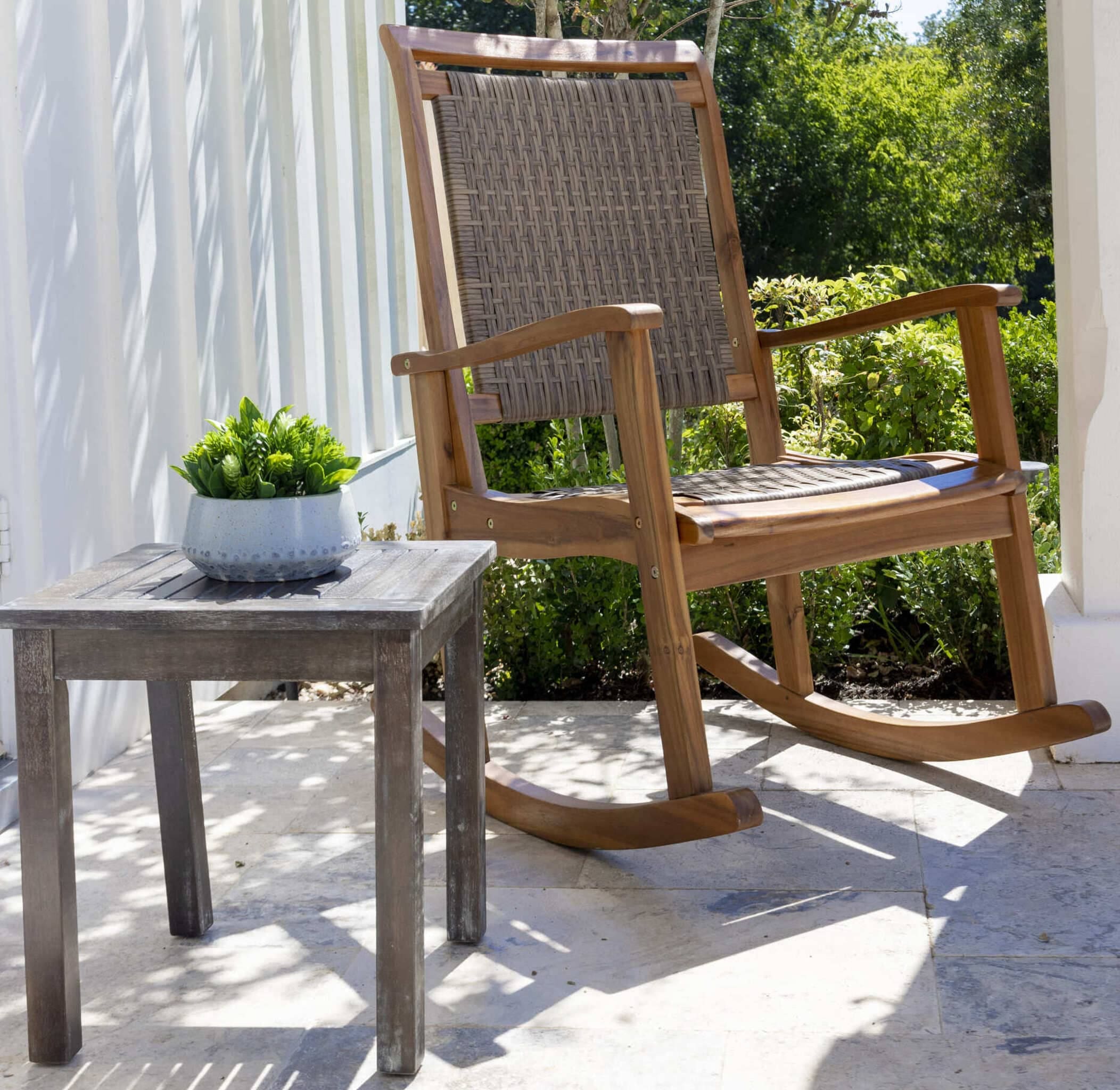 Sequoia Wicker Patio Rocker – LEIGH COUNTRY