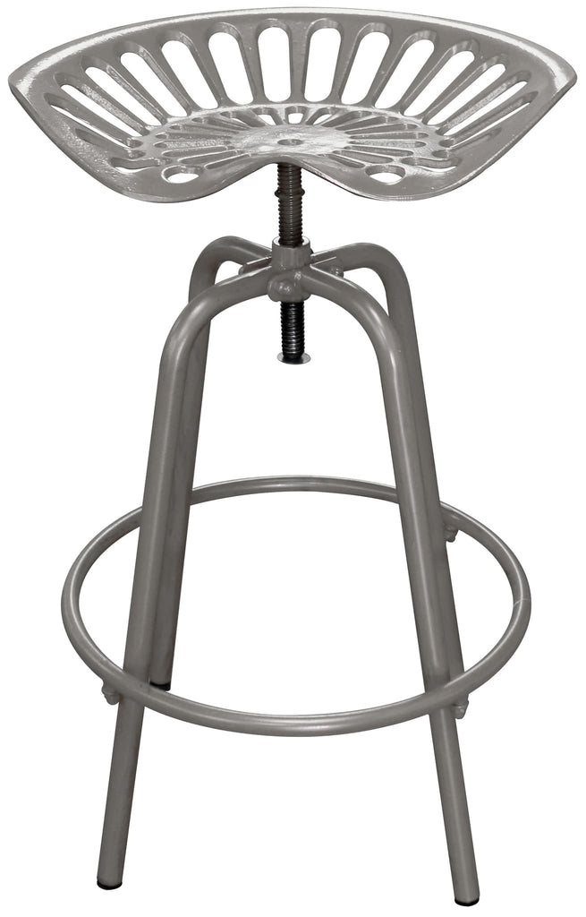 Tractor Seat Swivel Stool - Metallic - Stool