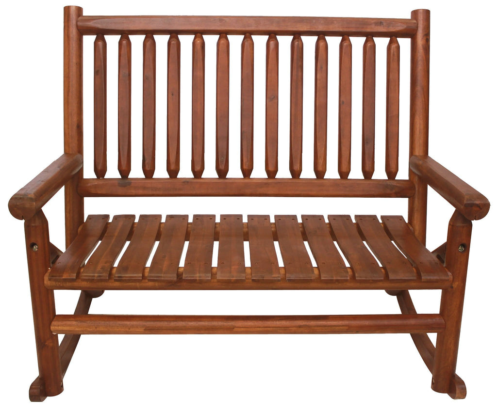 Amber-Log Double Porch Rocker - Porch Rocker