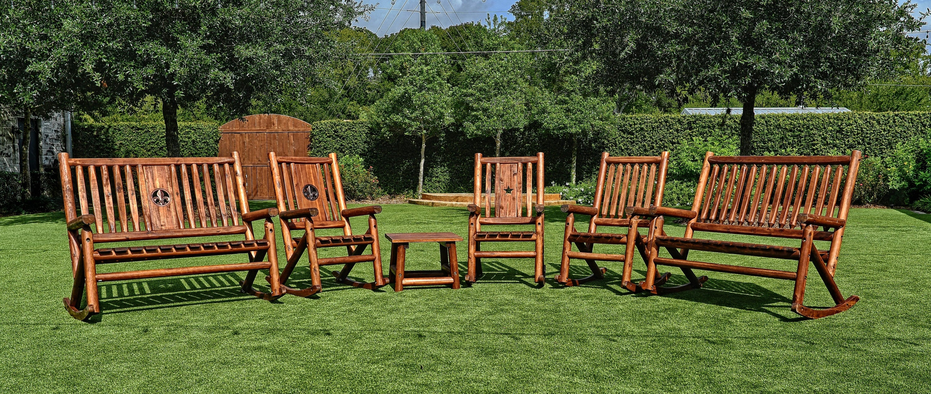 Amber-Log Double Porch Rocker - For Pickup ONLY (Excluding Wholesale ...