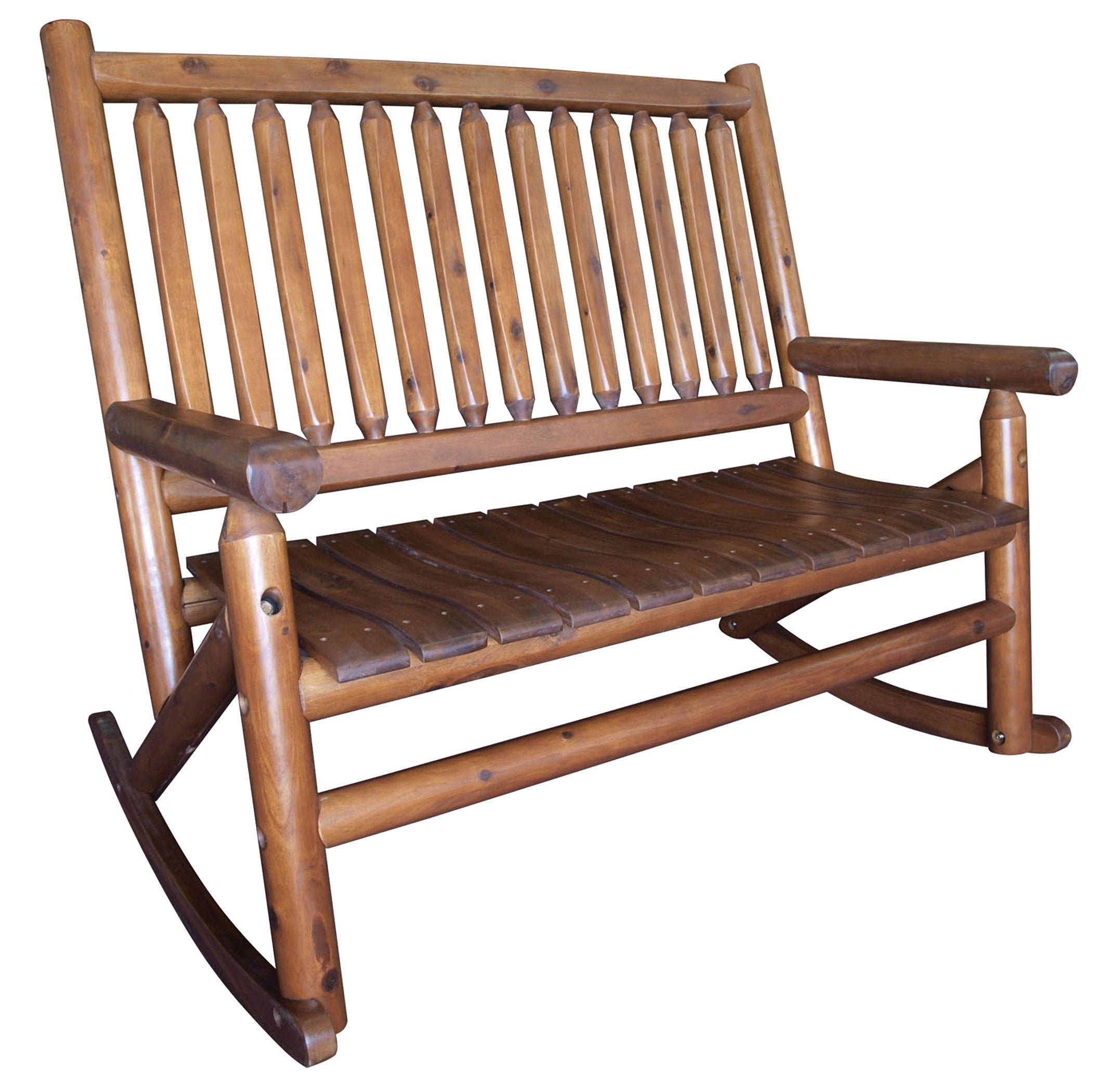 2x4 Rocker Amber-Log Double Porch Rocker - For Pickup ONLY (Excluding Wholesale ...